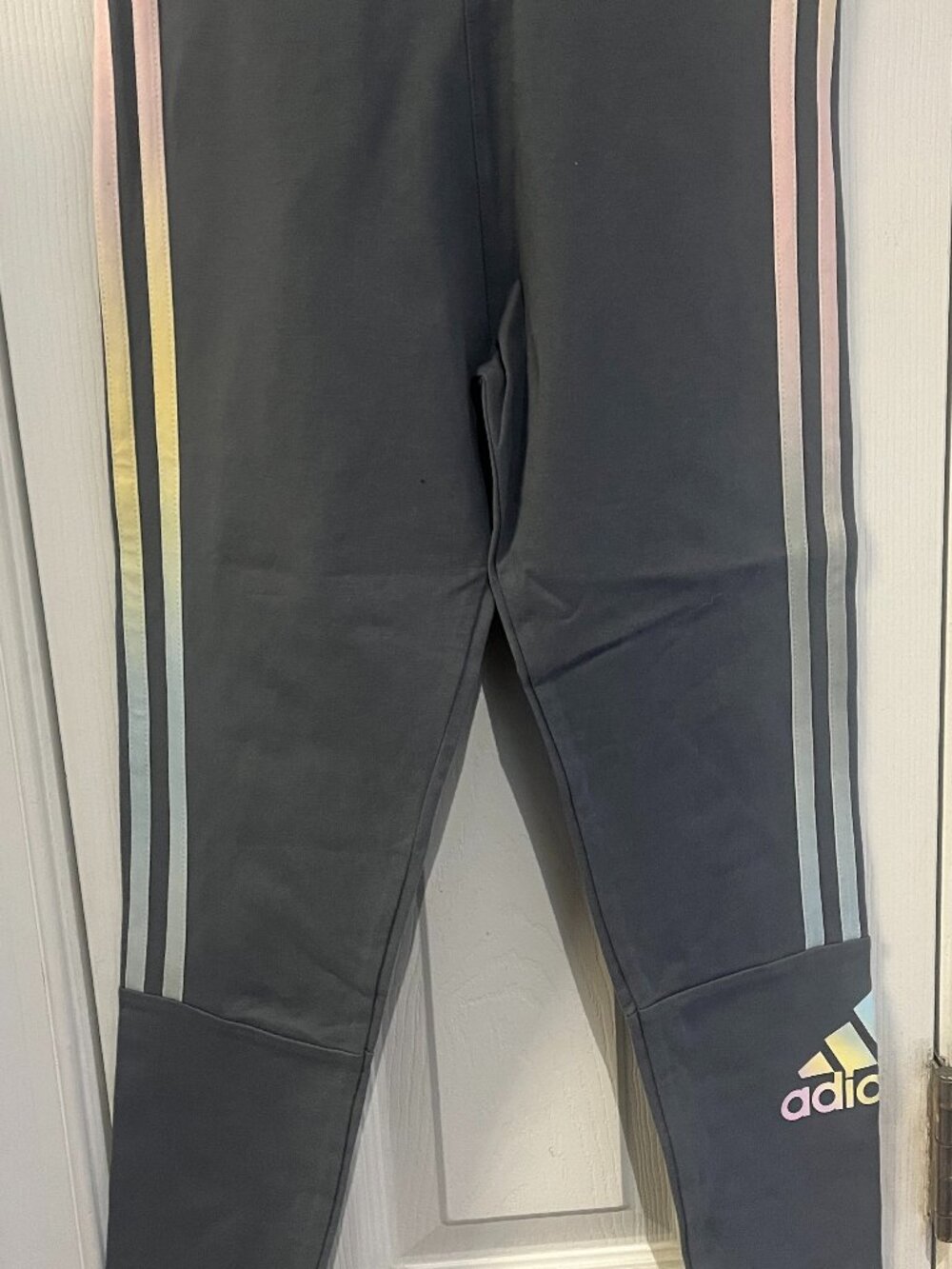 Adidas Girls Regular Fit Gray Pants Size US 11/12 Like New